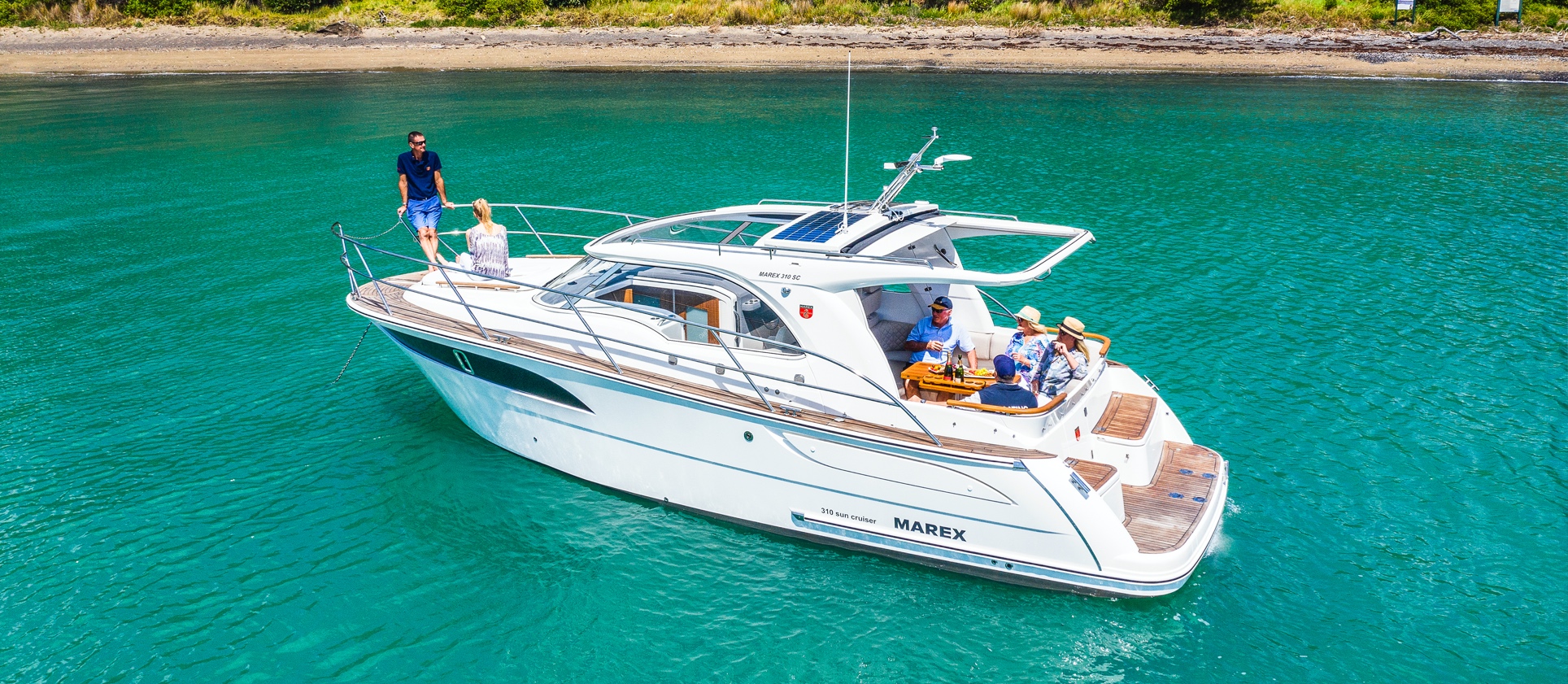 Marex 310 Sun Cruiser ankrus türkiissinises lahes, pardal seltskond